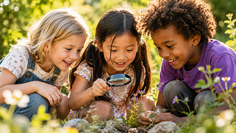 Children joyfully Creating, Learning and Exploring